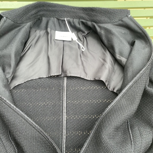 Akris Punto | Wool Full Zip Black Short Jacket Cropped Size 12 - Picture 7 of 10